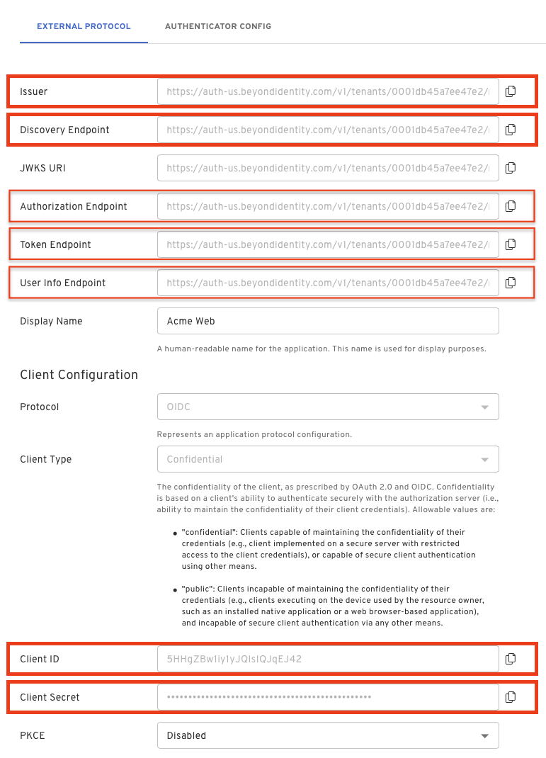 Hosted Web Configuration