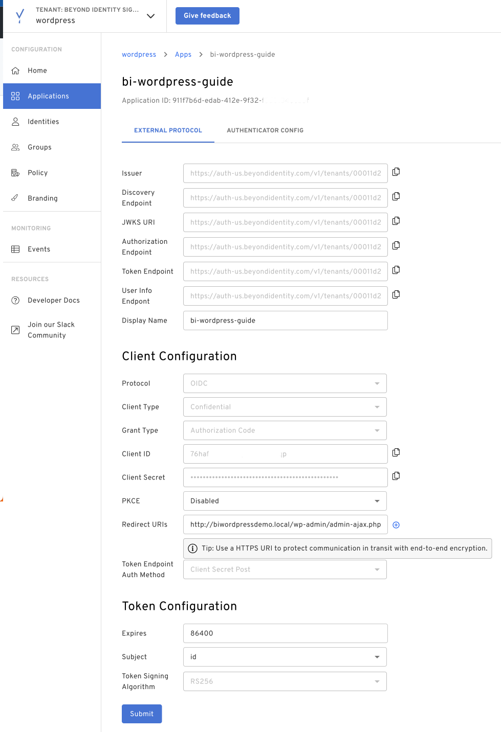 application-config